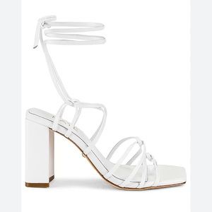 Raye Kam White Lace Heels